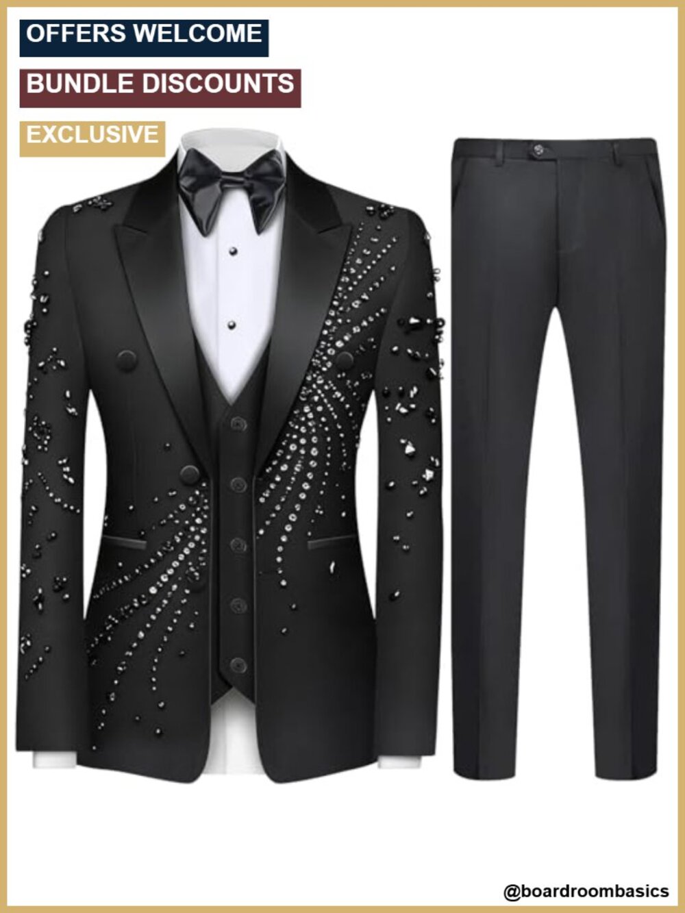 Men's Slim Fit 2-Piece Suit Blazer & Pant Set Business Wedding Party